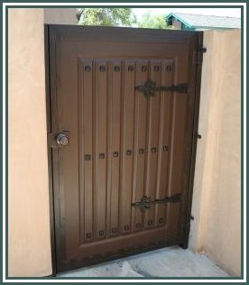 Iron frame with 1 1/2'' wood tongue and groove panel
